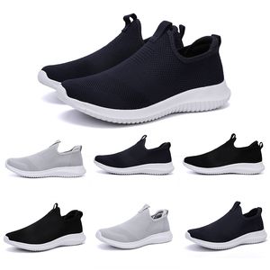 2020 Nuevas mujeres hombres zapatos para correr negro blanco azul marino sin cordones entrenadores para hombre Slip on zapatillas deportivas Marca casera Hecho en China