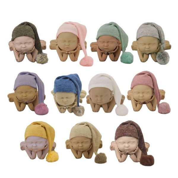 2020 nouveau-né photographie accessoires chapeau bonnet Propshoot pour la photographie nouveau-né bébé garçons filles accessoires