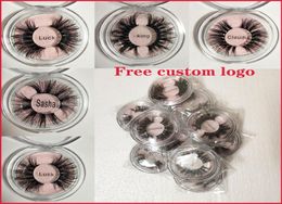 2020 NUEVO 25 mm 3d Mink Eyelashes Fanezas Faltas 100 Extensión de pestañas de visón 5D Mink Pestañas gruesas de ojo Drl Dhl F2524363