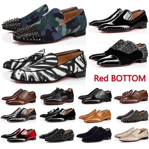 Sneakers de créateurs Derniers Sneakers Red Bottom Shoe Spike Spike à basse cuisson pour Mens Prestige Robe De Mariage Business Business avec Boîte