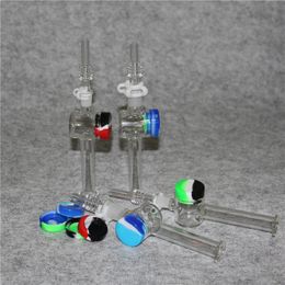 Kit de pipe à nectar en verre pour narguilé 10mm avec clous en verre à ongles en quartz dabber plat ashcatcher bong conduites d'eau