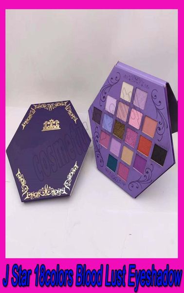 2020 El más nuevo J Star 18 colores Blood Lust Sombra de ojos Shimmer y Matte Puple Palette Sombra de ojos Cosmetic Artistry Palette8474304