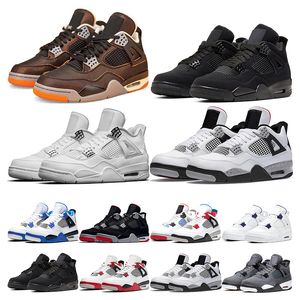 2022 chaussures de sport en plein air hommes basket-ball 4s Starfish University Blue Pine Green tiré rouge ciment blanc Black Cat hommes formateur baskets