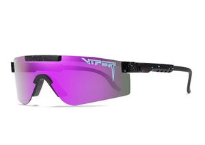 2020 Lunettes de soleil en miroir violet surdimensionnées hommes Sport Polarized Eyewear Adjustable Cadre UV400 Protection 2225132