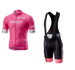 2020 rose girode italia tour de italie maillot de cyclisme ensemble vêtements de vélo d'été VTT route Ropa Ciclismo maillot de vélo cuissard à bretelles1903447