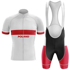 2024 Maillot de cyclisme en Pologne Set Summer Mountain Bike Vêtements Pro Bicycle Cycling Jersey Sportswear Suit Maillot Ropa Ciclismo