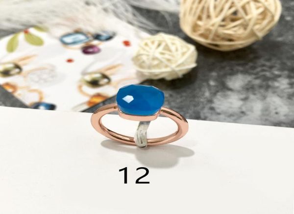2020 Bijoux de mode populaires Anneaux de pierre entiers Couleur facette Crystal Copper Platinum Anneau de fiançailles féminine pour WOM4012076