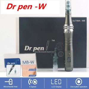 Professionele Dr Pen Ultima M8 MicroneDle Huidverzorging Oplaadbare Dermapen Microneedling Dermastamp met naaldcartridges DHL