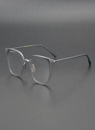 2020 Puur Titanium Bril Mannen Acetaat Hoge Kwaliteit Vierkante Bijziendheid Optische Brillen Frame Recept Eyewear8095084