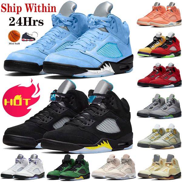 UNC Jumpman Mens 5 Chaussures de basket-ball 5S Nous le meilleur Crimson Bliss Craft Aqua Raging Red Jade Horizon Grenn Bean What The Dark Concord Hommes Baskets Baskets de sport