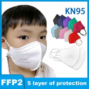 KN95 kleurrijke masker kind chlid volwassen ademhalingsfilter anti-mist nevel anti dustroof filteren 95% herbruikbare 5-laagse bescherming