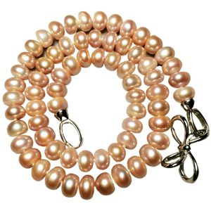 2020 collar de perlas blancas auténticas 100% gargantilla de perlas naturales de agua dulce collares para mujeres joyería regalo de moda Q0531