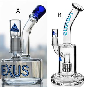 Bleu Vert NEXUS Verre Pipe À Eau Narguilé Bong Rigs Bubbler Pneu Percolateur Recycleur Fumer Tuyaux Fumée Accessoire