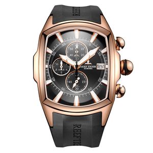 2020 Reef Tiger / RT Montres de sport étanches de luxe Date Bracelet en caoutchouc en or rose Montres militaires pour hommes Relogio Masculino RGA3069-T T200409