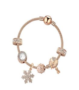 2020 Bracelet de charme en alliage en or rose femme Fashion Ladies Snowflower Pendentes Bracelets DIY Personnalité Cadeau festival Accessoires 5066159125