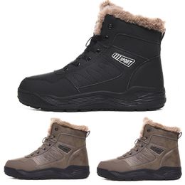 2020 Vente la plus récente concepteur Pattern8 Soft Black Grey Plus Veet Warm Man Boy Boots Boots Boots Sneakers Boot Trainers Outdoor Walking Chaussures
