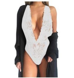 2020 Seethrough lencería sexy para mujer Body de encaje de moda Pijamas de encaje de malla transparente INS Pijamas para el hogar nuevo Alta calidad 2317202