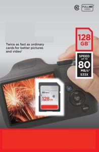 2020 Venta de 32GB 64GB 128GB 200G 256G C10 80mbps UHSI SD 80MBs Tarjeta de memoria SD grande para videocámaras con cámara fotográfica en paquete minorista 4735853