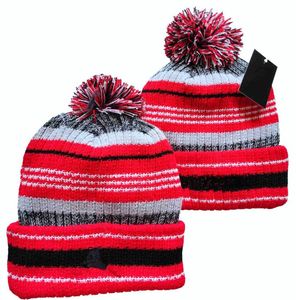 Bonnets de touche rouges chapeaux d'hiver baseball américain 32 équipes Beanie Sports casquettes en tricot Skullies chapeau tricoté livraison directe
