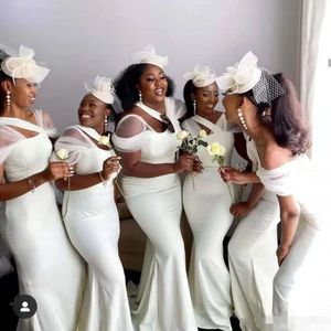 2020 size jurken Afrikaans plus zeemeermin bruidsmeisje eenvoudig