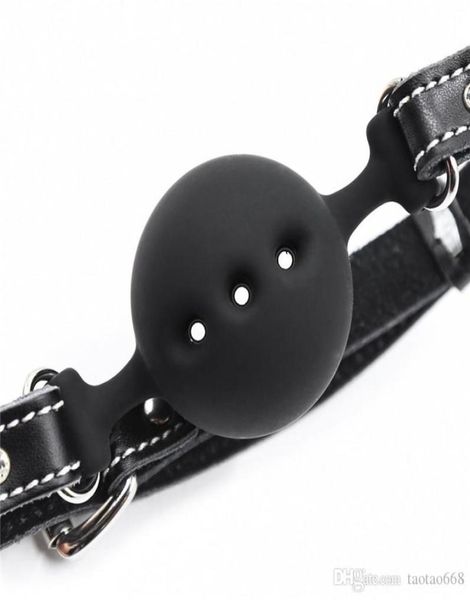 2020 SM Sex Open Mouth Gag Fixation en cuir Silicone Ball Gag Mouth Plug Adulte Retenue Esclave Bondage Sex Toys pour Couples X8899579541