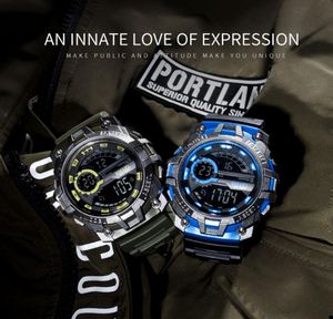 2020 Smael Brand Watchs militaires Army Army Dired Backlight Fashion Horloge masculine Horaire décontracté Men de regarder Big Dial 1701 Sport Watches 5BAR WATERPRO1986758