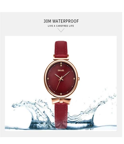 2020 Smael Brand Woman Watches Luxury Brand Smael Quartz Wrist Wrists for Female Rose Gold Ladies Watch imperméable 1907204Q9861898