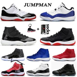 Chaussures de basket jumpman 11 11s Sneakers Concord 23 Low High WMNS Hommes Femmes XI Bred Jumpman 45 Cap and Gown Space Jam Trainers