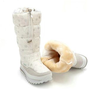 2020 bottes de neige femmes bottes d'hiver haute en peluche chaussures chaudes facile à porter fille blanc Zip chaussures femme chaude grande taille 35-42