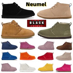 Neumel Boot Klassieke Designer Snowboots Zwarte Kastanje Clementine Anjer Platform Pluizige Muiltjes Warme Winter Half Dames Bont Booties Luxe Schoen