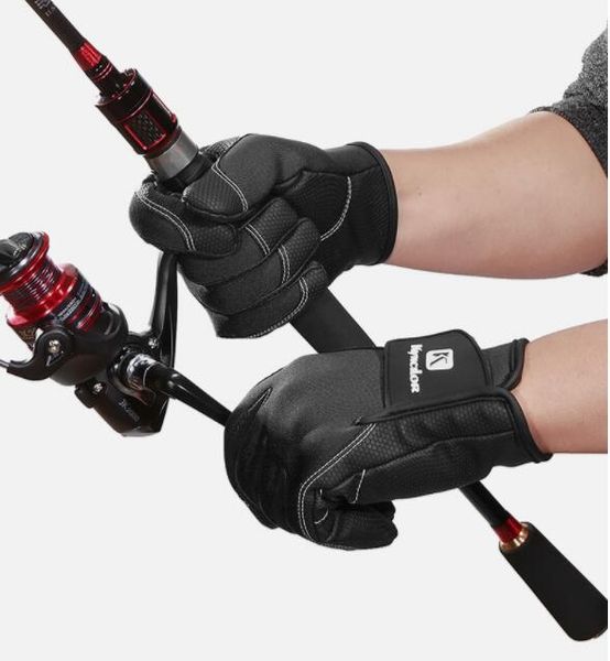 Gants de pêche en plein air sport 2020 avec trois doigts en nylon respirant résistant à l'usure Gants à écran tactile Entraînement antidérapant yakuda fitness