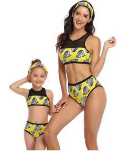 maillots de bain parent-enfant maillots de bain européens américains sous-filles femmes enfants sexy yakuda flexible élégant corps siamois séparé