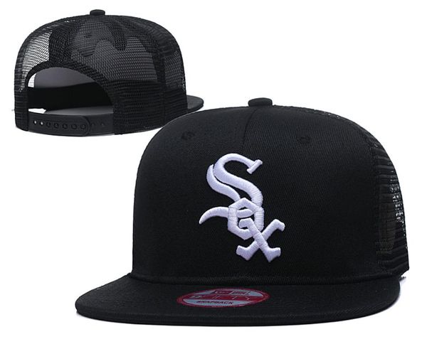 2020 Sports Sunhat Headswear Chicago Snapback Caps All Team White Sox Mesh Butball Ball Ball Ajustement Snapbacks High Quality SP7215731