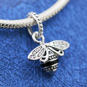 925 Sterling Silber Bienenkönigin-Anhänger, baumelnde Charm-Perle für europäische Pandora-Schmuck-Charm-Armbänder