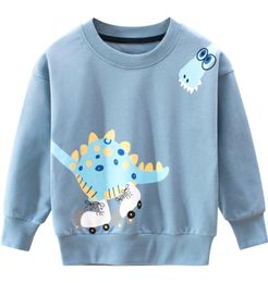 2020 Lente Herfst Kinderen Sweatshirts Neutrale Kids Trui Jongens Meisjes Jas Cartoon Dinosaurus Oneck Baby Uitloper Tops 27y4904719