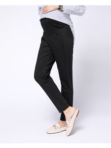 2020 lente nieuwe zwangere vrouwen buik broek mode hoge taille office dame potlood broek zwart elegante moederschap werk kleding LJ201119