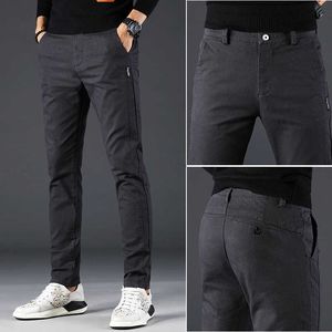 2020 printemps été automne nouveaux pantalons décontractés hommes coton slim fit mince chino mode pantalon mâle marque vêtements grande taille 28-38 Y0811