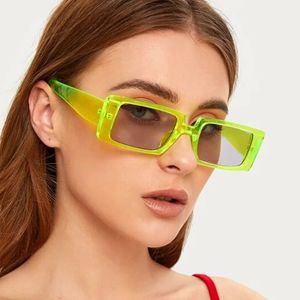 2020 vierkante frame zonnebrillen dames mannen merkontwerper rechthoek zonnebril mode punk bryear geel fml