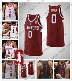 2020 Stanford Cardinal 11 Jaiden Delaire 3 Tyrell Terry 4 Isaac White Brook Robin Lopez Noir Gris Rouge Blanc Hommes Jeunesse Jersey8908053