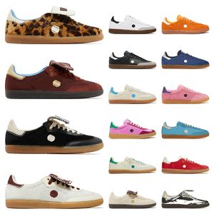 Samba Wales Bonner Gazelle Shoes Pony Leopard Nylon Brown Sporty Rich Silver Golden Gazelles Sneakers Vegan White Black【code ：L】Loafers Trainers