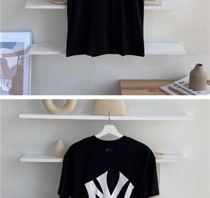 2020 Zomer Koreaans modemerk Back Letter Gedrukte T -shirt Men039s en dames039's hetzelfde t -shirt Yankees -paar Outf9565882