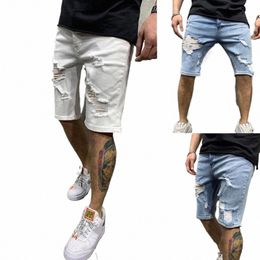 2020 Summer New Fi Casual Slim Fit Stretch Short Jeans Shorts elásticos de mezclilla elástica de alta calidad N1JD#