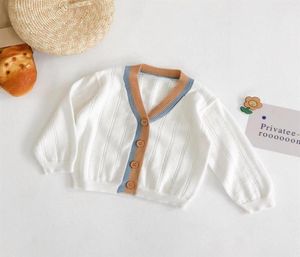 2020 zomer nieuwe kinderen baby hit kleur hol vest zonnebrandcrème airconditioning shirt jas met lange mouwen gebreide kinderjas279280090