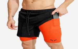 2020 Shorts de course d'été hommes 2 en 1 Sport Jogging Shorts de Fitness entraînement à séchage rapide hommes gymnase hommes Sport gymnase pantalon court4997993