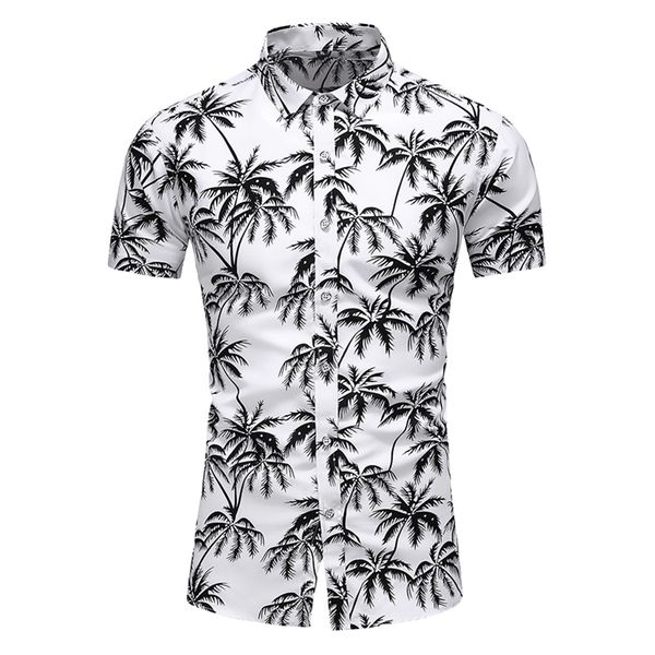 2020 Summer à manches courtes Mentiers Hommes décontractés Flower Beach Hawaiian Shirts Slim Fit Floral Shirts Men Plus taille 5xl 6xl 7xl LJ200925