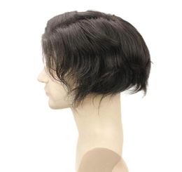 2020 Swiss Lace Mens Toupee Postiches Naturel Délié Perruques De Cheveux Humains Remplacements Complets Doux Noeuds Blanchis Systèmes Toupee 10X881638376