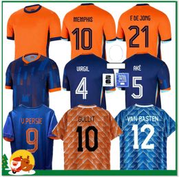 2024 Nederland Soccer Jerseys Van Basten 1997 1998 1994 Bergkamp 96 97 98 Gullit Rijkaard