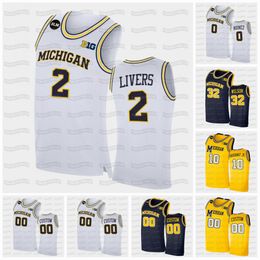 Michigan Wolverines 2021 BLM NCAA Camiseta de baloncesto Hunter Dickinson Mike Smith Franz Wagner ISAIAH LIVERS Eli Brooks Chaundee Brown Austin Davis Zeb Jackson