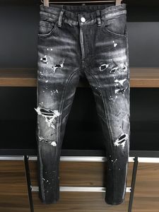 Pantalon en jean italien pour hommes, mode européenne et américaine, décontracté, haut de gamme, lavé à la main, poli, qualité optimisée, 383