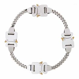 2020 Titane Acier inoxydable 1017 ALYX 9SM Collier 4 boucles en métal Hero Chain ALYX Collier Hommes Femmes Accessoires Japonais1309I